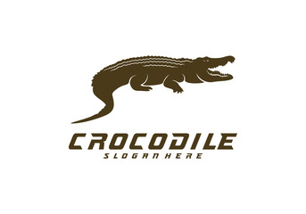 Crocodile Logo Vector. Alligator emblem template Illustration