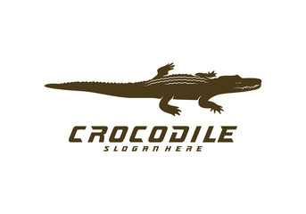 Crocodile Logo Vector. Alligator emblem template Illustration