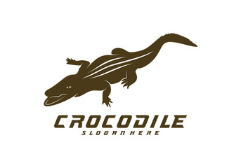 Fototapeta na wymiar Crocodile Logo Vector. Alligator emblem template Illustration