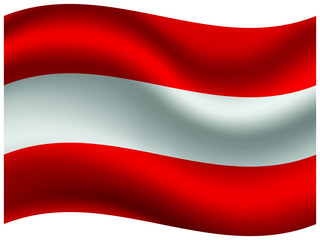 Austria Beautiful national flag with waving effects. original colors and proportion. Amazing design vector illustration for web,logo, icon and background.from  countries flag set.