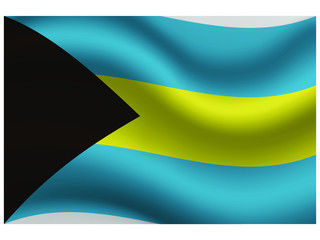 Bahamas Beautiful national flag with waving effects. original colors and proportion. Amazing design vector illustration for web,logo, icon and background.from  countries flag set.