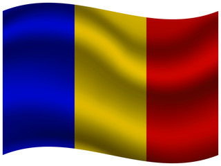 Chad Beautiful national flag with waving effects. original colors and proportion. Amazing design vector illustration for web,logo, icon and background.from  countries flag set.
