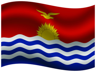  Kiribati Beautiful national flag with waving effects. original colors and proportion. Amazing design vector illustration for web,logo, icon and background.from  countries flag set.