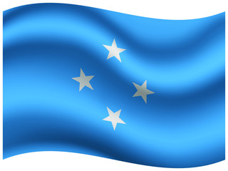 Micronesia Beautiful national flag with waving effects. original colors and proportion. Amazing design vector illustration for web,logo, icon and background.from  countries flag set.