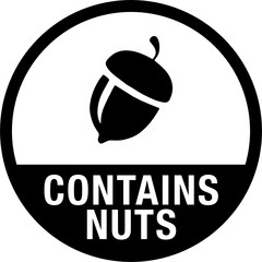 Contains Nuts for Food Packaging Label