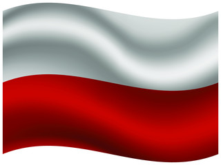 Poland Beautiful national flag with waving effects. original colors and proportion. Amazing design vector illustration for web,logo, icon and background.from  countries flag set.