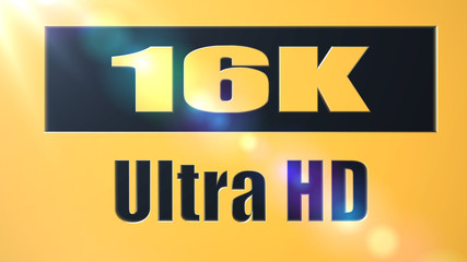 3D rendering of 16K - display resolution - computer generated image