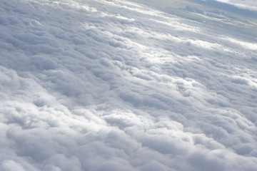 View Clouds through the plane window