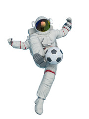 astronaut playing football © DM7