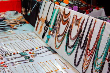 Jewelry on display at street