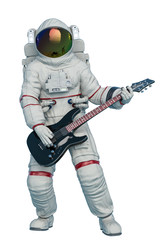 astronaut playing guitar full body © DM7