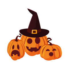 happy halloween celebration design vector ilustration