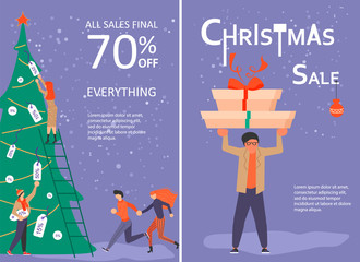 Vertical Banner for Christmas sale.