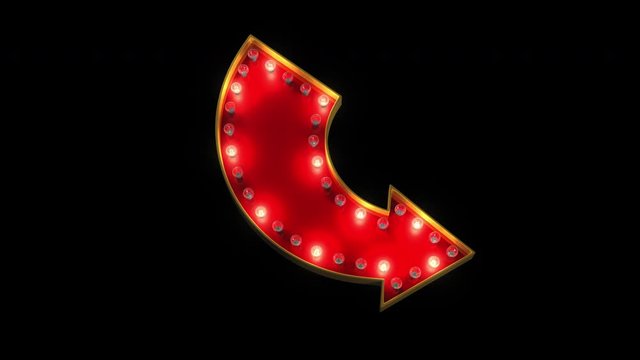 Computer generated arrow sign with an alpha channel so you can easily composite over your own videos.