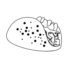 mexico culture and foods cartoons in black and white