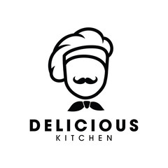 Love Cooking and Chef Logo Vector