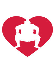 japanisch herz I love sumoringer sport clipart sumo ringer asiatisch ringen pose kämpfen hocke dick fett cool lustig stark kämpfen chinesisch groß design clipart