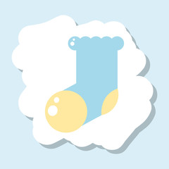 cute sock baby isolated icon