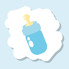 cute bottle milk baby isolated icon
