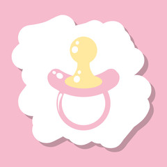 cute pacifier baby isolated icon
