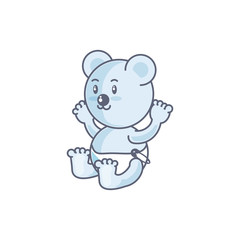 cute bear baby animal isolated icon