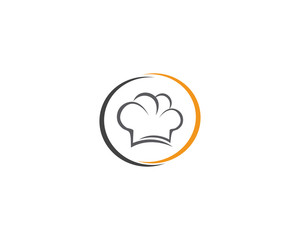 Hat chef logo and symbol vector template