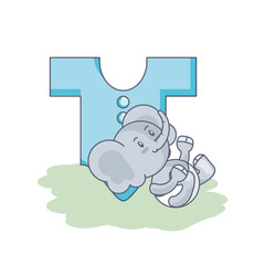 cute elephant baby animal and clothes for baby