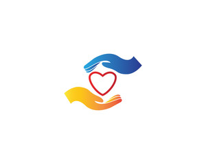 Hand care loto template vector design business