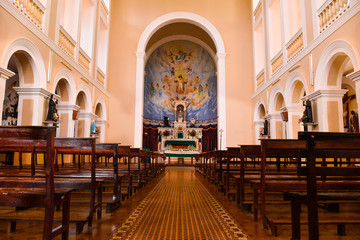 Fototapeta na wymiar interior of catholic church