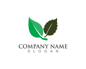 Vector leaves green nature logo and symbol