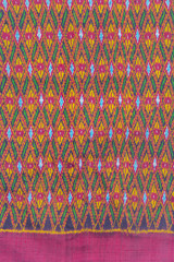 Thai silk fabric pattern background.