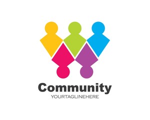 Fototapeta premium leadership,community,social and company Logo icon vector