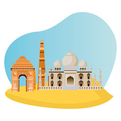 oriental antique aged buildings cartoon