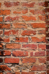 old red brick wall background