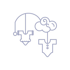 cute clothes for baby hanging with cloud