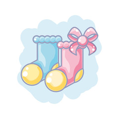 cute socks baby with bow ribbon