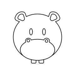 Cute hippo face
