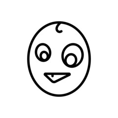 Black line icon for odd weird 