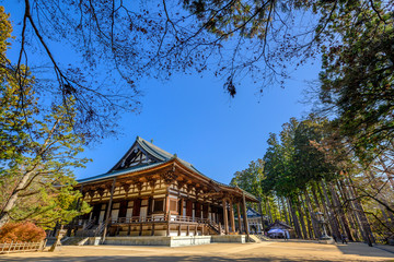 One of the buildings of the Danjo Garan Temple Complex at Mount Koya in Koyasan, Wakayama, Japan.