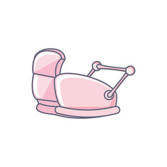 cute baby cart isolated icon