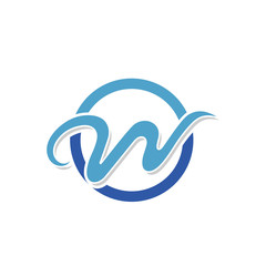 Fototapeta na wymiar W letter logo and symbol template vector