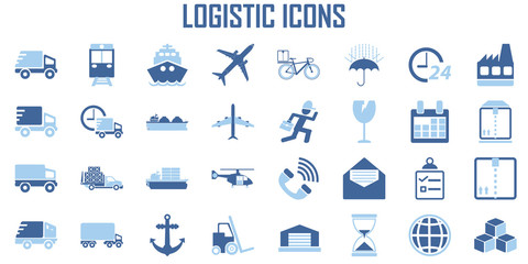 Logistic transport Shipping icon vector. 