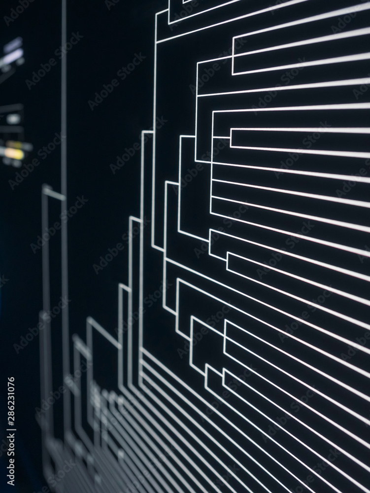 Aufkleber technology background led light digital line pattern