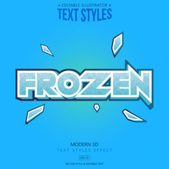 Text Frozen Style Effect