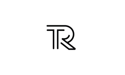 RT or TR R T abstract letter mark vector logo monogram template