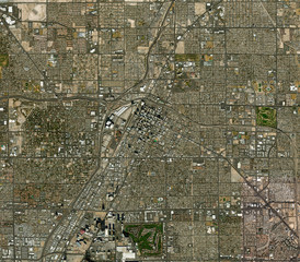 Image satellite haute résolution de Las Vegas, États-Unis (imagerie isolée des États-Unis. Éléments de cette image fournis par la NASA)