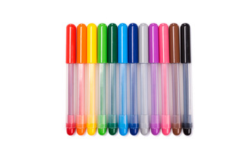 Obraz premium Colorful Felt Tip Pens .Multicolored Felt-Tip Pens .Multicolored Felt-Tip Pens isolated on a white background .
