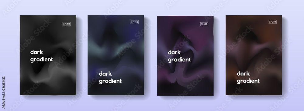 Aufkleber abstract modern dark gradient background illustrations vector design. trendy vibrant banner.