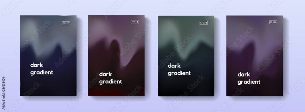 Aufkleber abstract modern dark gradient background illustrations vector design. trendy vibrant banner.