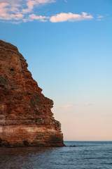 The red rocky shores of Bolata Bay near Cape Kaliakra